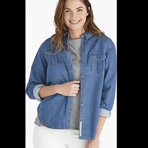 LIFE IS GOOD MEDIUM WASH FOREVER DENIM TOP